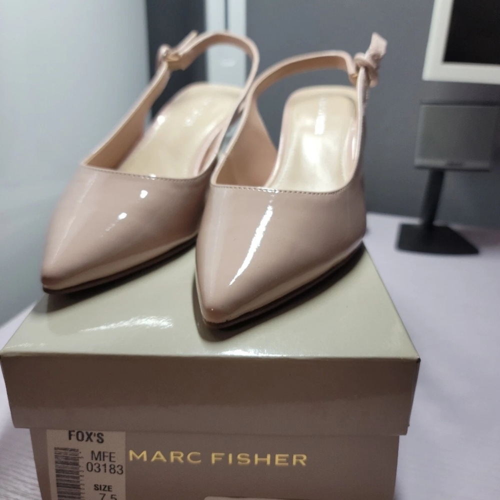 Marc Fisher Nude  Heels Size 7.5 - Picture 4 of 5